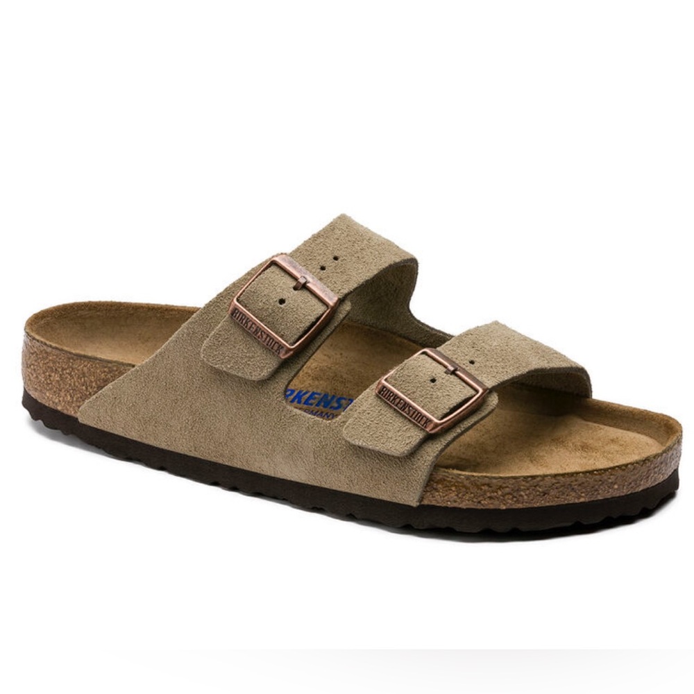 Birkenstock Suede Sandals in Taupe